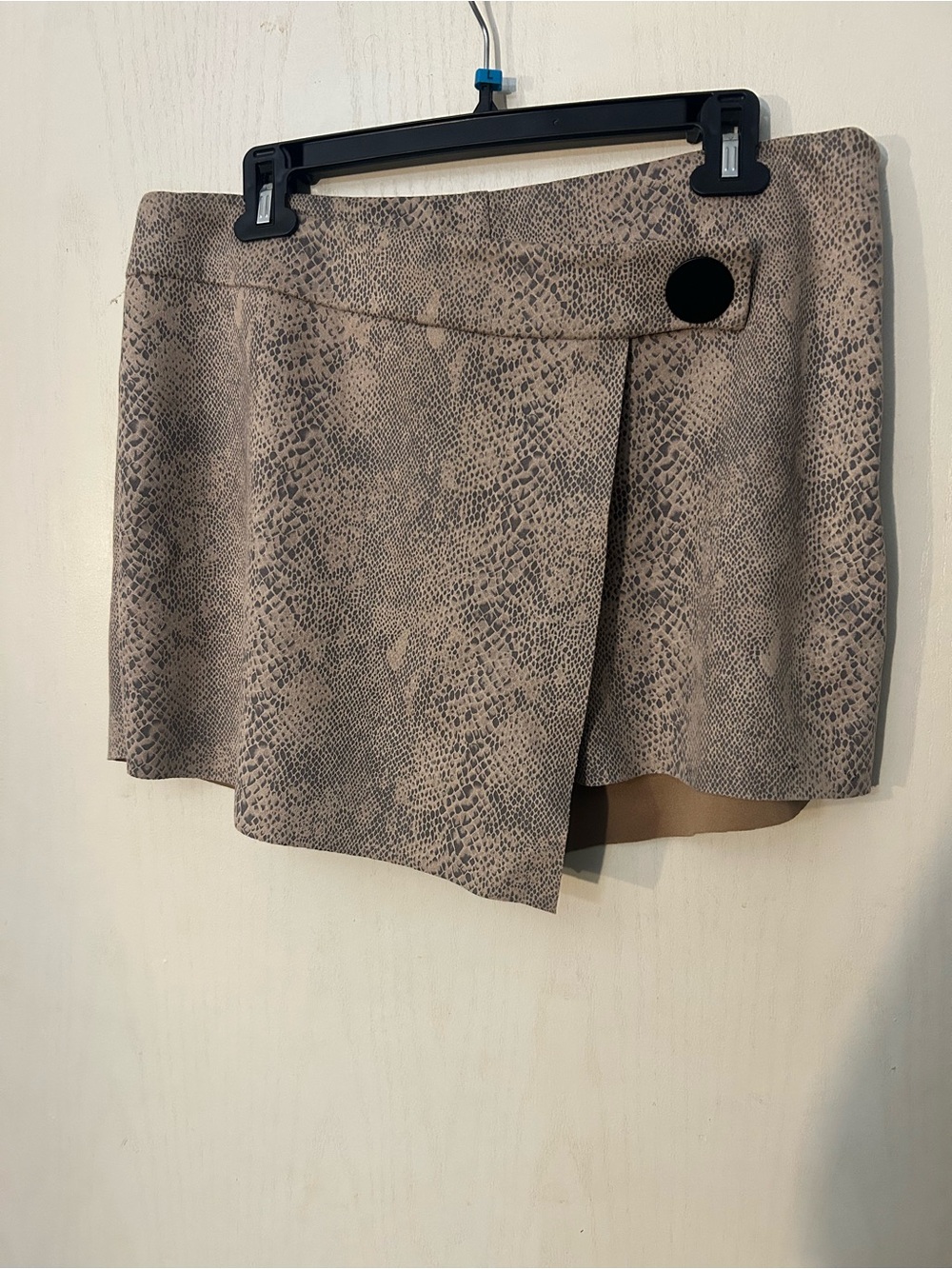 Versona Snake Print Wrap Skort Size L Asymmetrical Animal Print